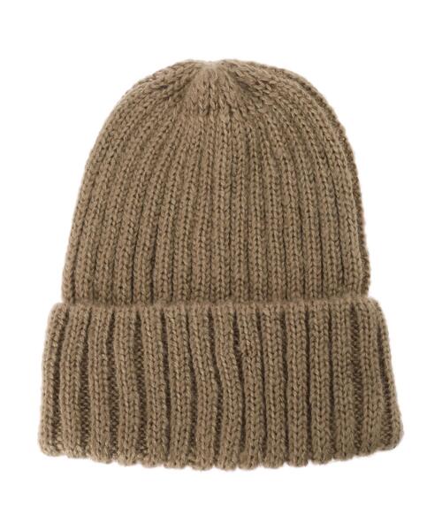 Green Parks(グリーンパークス)の「・リブアミニットワッチ*(ニットキャップ/ビーニー・レディース・ブラック/グレイッシュベージュ/グリーン/アイボリー・FREE)」の7枚目の写真