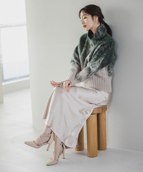 Andemiu（アンデミュウ）の「サテンナロースカート181127（スカート・レディース・ピンク/アイボリー/モカ・SMALL/MEDIUM）」の14枚目の写真