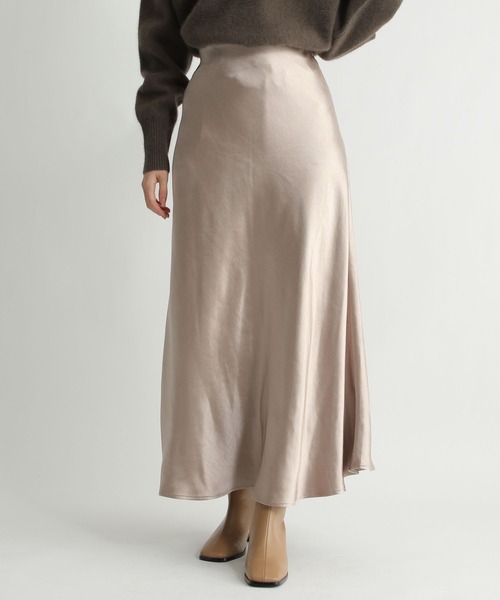 Andemiu（アンデミュウ）の「サテンナロースカート181127（スカート・レディース・ピンク/アイボリー/モカ・SMALL/MEDIUM）」の21枚目の写真