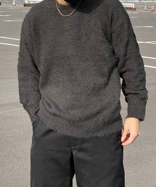 kutir（クティール）の「シャギーニットプルオーバー（ニット/セーター・メンズ・チャコールグレー/ブルー/ベージュ・MEDIUM/LARGE）」の13枚目の写真