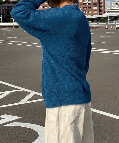 kutir（クティール）の「シャギーニットプルオーバー（ニット/セーター・メンズ・チャコールグレー/ブルー/ベージュ・MEDIUM/LARGE）」の9枚目の写真