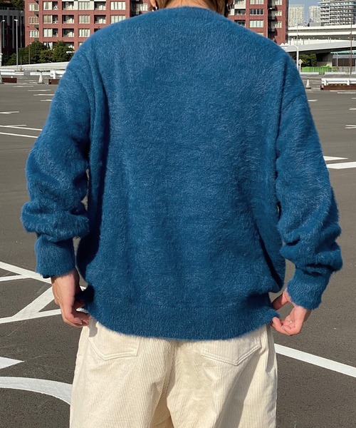 kutir（クティール）の「シャギーニットプルオーバー（ニット/セーター・メンズ・チャコールグレー/ブルー/ベージュ・MEDIUM/LARGE）」の19枚目の写真