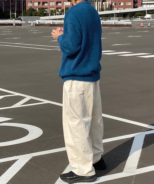 kutir（クティール）の「シャギーニットプルオーバー（ニット/セーター・メンズ・チャコールグレー/ブルー/ベージュ・MEDIUM/LARGE）」の6枚目の写真