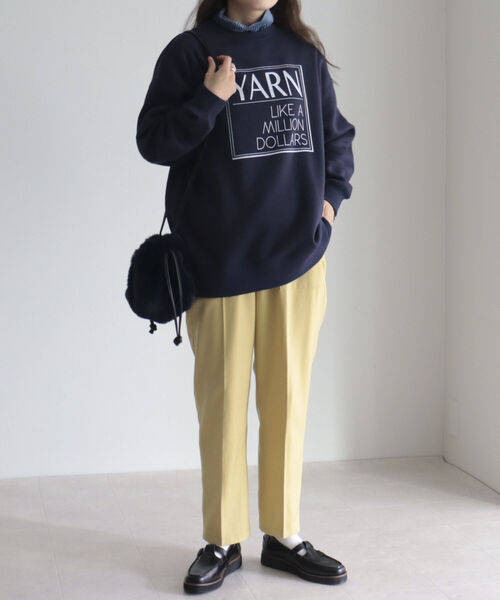 fredy emue(フレディエミュ)の「ロゴ裏起毛スウェット(スウェット・レディース・ネイビー/ライトグレー/グレー・38)」の4枚目の写真