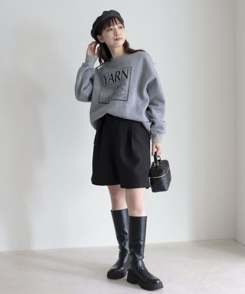 fredy emue(フレディエミュ)の「ロゴ裏起毛スウェット(スウェット・レディース・ネイビー/ライトグレー/グレー・38)」の12枚目の写真