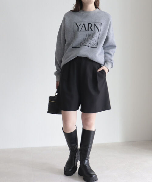 fredy emue(フレディエミュ)の「ロゴ裏起毛スウェット(スウェット・レディース・ネイビー/ライトグレー/グレー・38)」の13枚目の写真