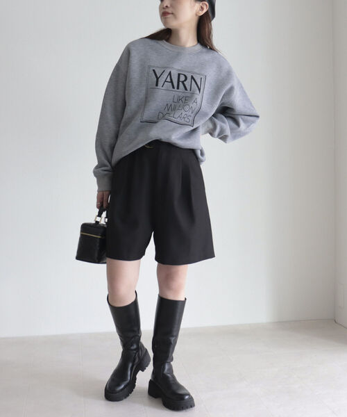 fredy emue(フレディエミュ)の「ロゴ裏起毛スウェット(スウェット・レディース・ネイビー/ライトグレー/グレー・38)」の14枚目の写真