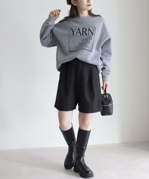 fredy emue(フレディエミュ)の「ロゴ裏起毛スウェット(スウェット・レディース・ネイビー/ライトグレー/グレー・38)」の16枚目の写真