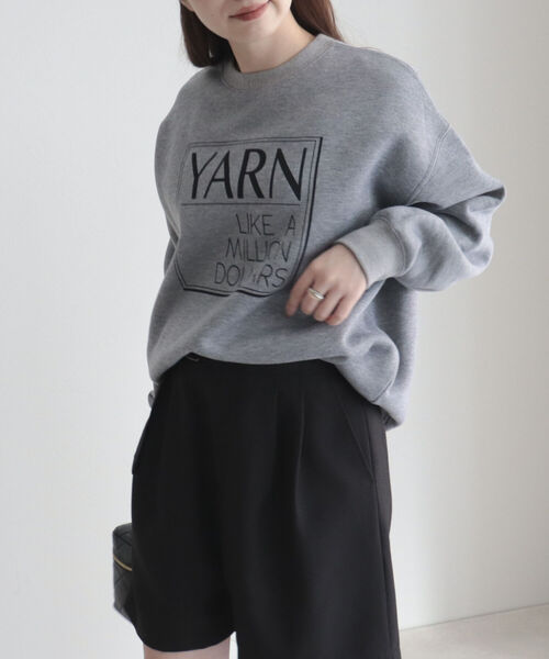 fredy emue(フレディエミュ)の「ロゴ裏起毛スウェット(スウェット・レディース・ネイビー/ライトグレー/グレー・38)」の18枚目の写真