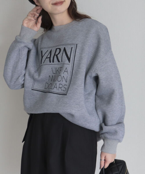 fredy emue(フレディエミュ)の「ロゴ裏起毛スウェット(スウェット・レディース・ネイビー/ライトグレー/グレー・38)」の22枚目の写真