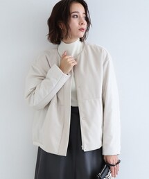 INDIVI | 【トレンド！/ノーカラー】中綿ドッキングライトコート(その他アウター)