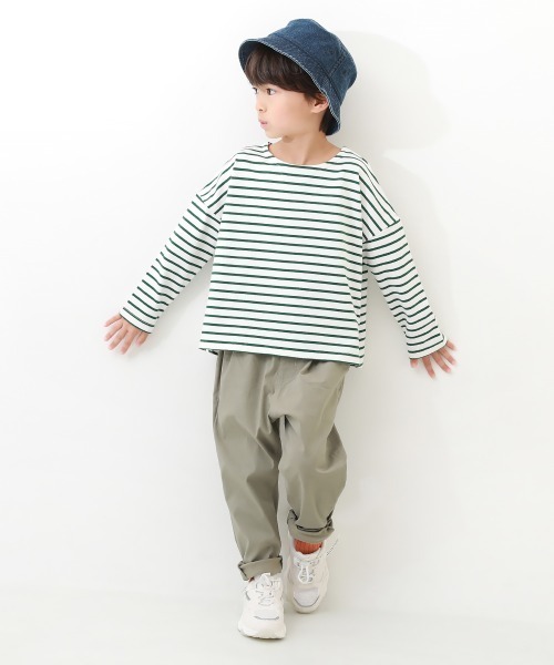 devirock（デビロック）の「ゆるっとボーダー 長袖Tシャツ（Tシャツ/カットソー・キッズ・ブルー/ブラック/チャコール/ネイビー/ラベンダー/グリーン系その他/その他7/その他8・100cm/150cm/160cm/130cm/140cm/120cm/110cm）」の16枚目の写真