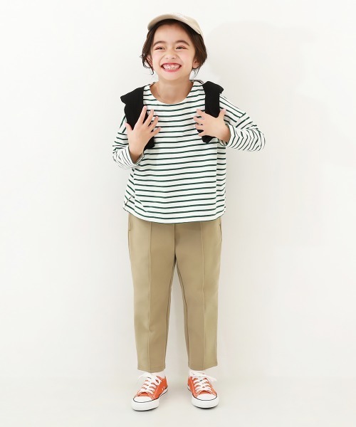 devirock（デビロック）の「ゆるっとボーダー 長袖Tシャツ（Tシャツ/カットソー・キッズ・ブルー/ブラック/チャコール/ネイビー/ラベンダー/グリーン系その他/その他7/その他8・100cm/150cm/160cm/130cm/140cm/120cm/110cm）」の17枚目の写真