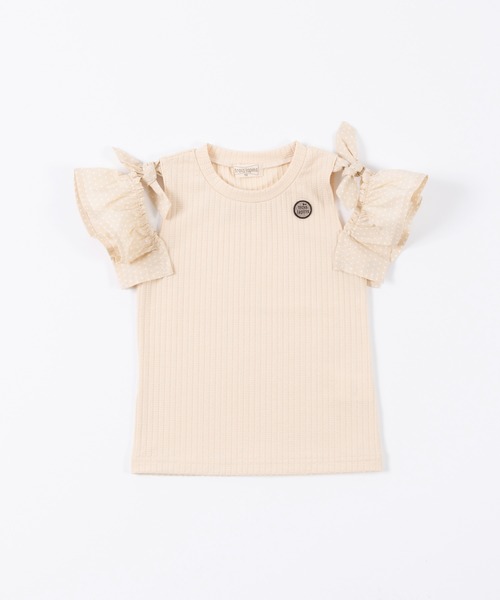 trois lapins kp(トロワラパンケーピー)の「肩開きデザイントップス(110~160cm)(Tシャツ/カットソー・キッズ・パープル/クリーム・110cm/120cm/130cm/140cm/150cm/160cm)」の15枚目の写真