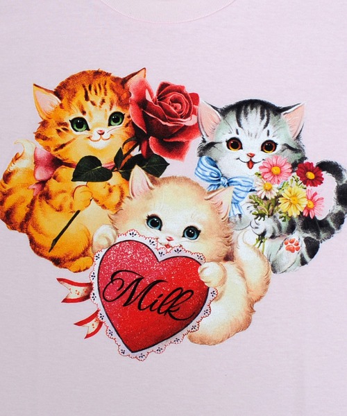 MILK（ミルク）の「3 lovely cat TEE（Tシャツ/カットソー・レディース・A/B・FREE）」の6枚目の写真
