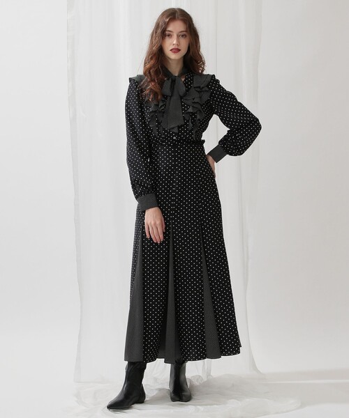 DEICY（デイシー）の「ミックスドットフリルブラウス（シャツ/ブラウス