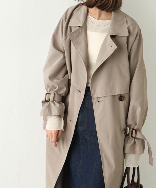 Chillfar（チルファー）の「キャンディスリーブ前後ヨーク切替トレンチコート（トレンチコート・レディース・グレイッシュベージュ/カーキ/グレー/サンドベージュ/ベージュ/マスタード・MEDIUM/LARGE）」の17枚目の写真