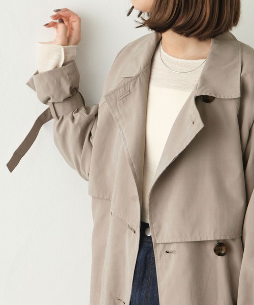 Chillfar（チルファー）の「キャンディスリーブ前後ヨーク切替トレンチコート（トレンチコート・レディース・グレイッシュベージュ/カーキ/グレー/サンドベージュ/ベージュ/マスタード・MEDIUM/LARGE）」の18枚目の写真