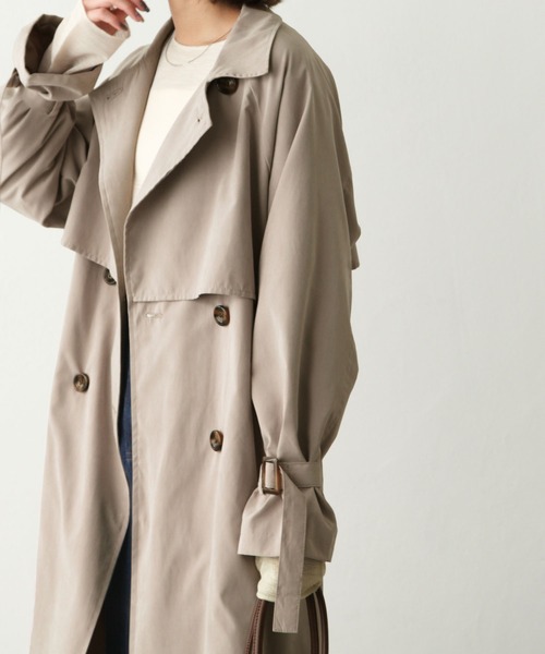Chillfar（チルファー）の「キャンディスリーブ前後ヨーク切替トレンチコート（トレンチコート・レディース・グレイッシュベージュ/カーキ/グレー/サンドベージュ/ベージュ/マスタード・MEDIUM/LARGE）」の21枚目の写真