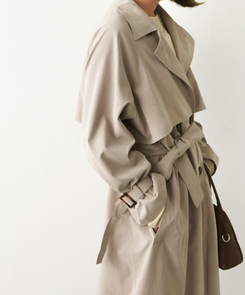 Chillfar（チルファー）の「キャンディスリーブ前後ヨーク切替トレンチコート（トレンチコート・レディース・グレイッシュベージュ/カーキ/グレー/サンドベージュ/ベージュ/マスタード・MEDIUM/LARGE）」の20枚目の写真