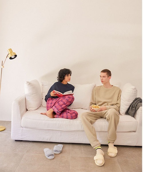 Priv. Spoons Club(プライベートスプーンズクラブ)の「オープンアッパースリッパ(レディース)(ルームシューズ/スリッパ・レディース・クリーム/グレー/サックスブルー/ピンク・FREE)」の5枚目の写真