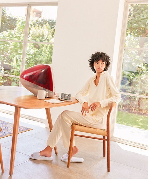 Priv. Spoons Club(プライベートスプーンズクラブ)の「オープンアッパースリッパ(レディース)(ルームシューズ/スリッパ・レディース・クリーム/グレー/サックスブルー/ピンク・FREE)」の14枚目の写真