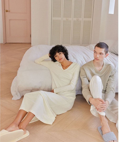 Priv. Spoons Club(プライベートスプーンズクラブ)の「オープンアッパースリッパ(レディース)(ルームシューズ/スリッパ・レディース・クリーム/グレー/サックスブルー/ピンク・FREE)」の13枚目の写真