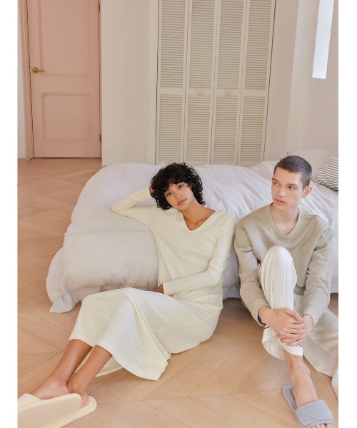 Priv. Spoons Club(プライベートスプーンズクラブ)の「オープンアッパースリッパ(レディース)(ルームシューズ/スリッパ・レディース・クリーム/グレー/サックスブルー/ピンク・FREE)」の18枚目の写真