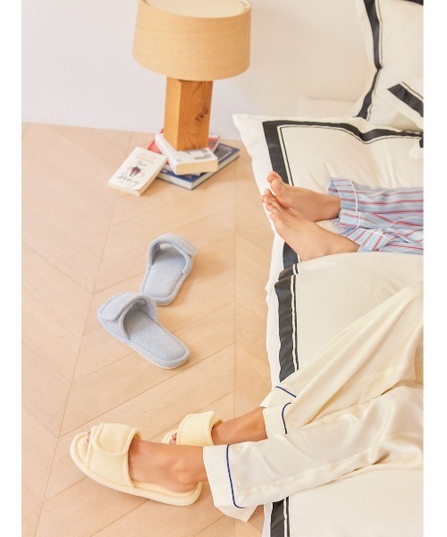 Priv. Spoons Club(プライベートスプーンズクラブ)の「オープンアッパースリッパ(レディース)(ルームシューズ/スリッパ・レディース・クリーム/グレー/サックスブルー/ピンク・FREE)」の19枚目の写真