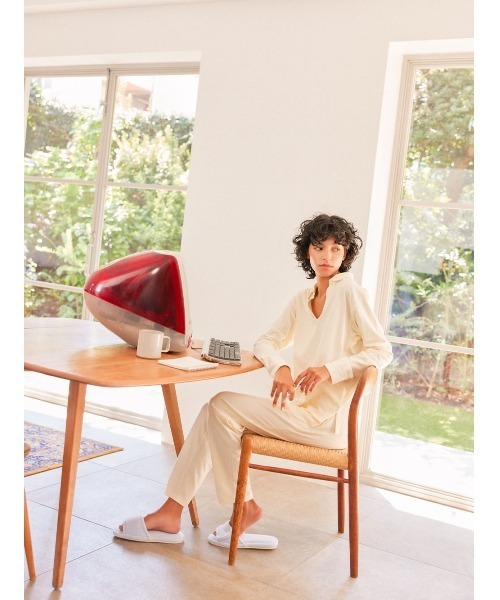 Priv. Spoons Club(プライベートスプーンズクラブ)の「オープンアッパースリッパ(レディース)(ルームシューズ/スリッパ・レディース・クリーム/グレー/サックスブルー/ピンク・FREE)」の20枚目の写真