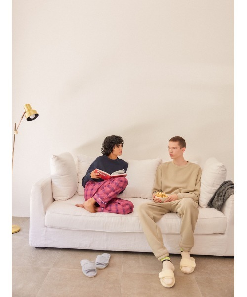 Priv. Spoons Club(プライベートスプーンズクラブ)の「オープンアッパースリッパ(レディース)(ルームシューズ/スリッパ・レディース・クリーム/グレー/サックスブルー/ピンク・FREE)」の21枚目の写真