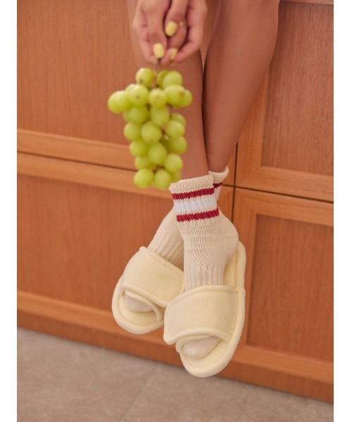 Priv. Spoons Club(プライベートスプーンズクラブ)の「オープンアッパースリッパ(レディース)(ルームシューズ/スリッパ・レディース・クリーム/グレー/サックスブルー/ピンク・FREE)」の17枚目の写真