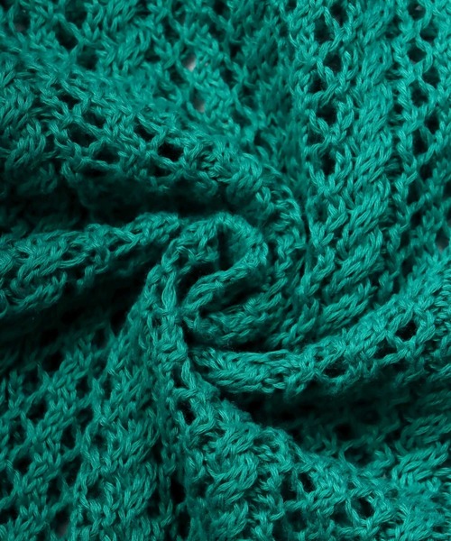 SITRY(シトリー)の「Openwork knitting cardigan/透かし編み ニット カーディガン(カーディガン/ボレロ・メンズ・ブラック/ベージュ/グリーン・M/L/XL)」の7枚目の写真