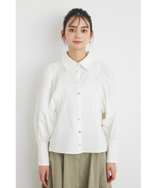 rienda（リエンダ）の「キャンディースリーブシャツトップス 春服（シャツ/ブラウス・レディース・ライトブルー/グレー/ホワイト/ライトパープル・FREE）」の8枚目の写真