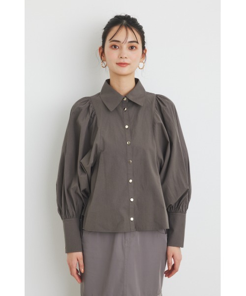 rienda（リエンダ）の「キャンディースリーブシャツトップス 春服（シャツ/ブラウス・レディース・ライトブルー/グレー/ホワイト/ライトパープル・FREE）」の16枚目の写真