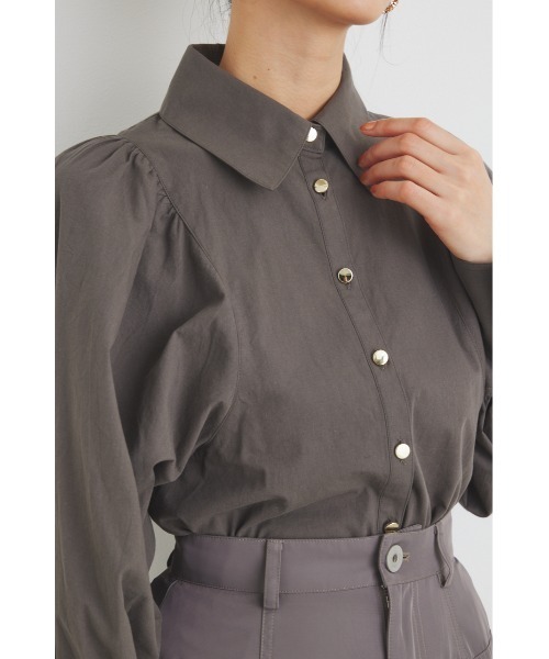 rienda（リエンダ）の「キャンディースリーブシャツトップス 春服（シャツ/ブラウス・レディース・ライトブルー/グレー/ホワイト/ライトパープル・FREE）」の18枚目の写真