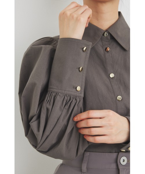 rienda（リエンダ）の「キャンディースリーブシャツトップス 春服（シャツ/ブラウス・レディース・ライトブルー/グレー/ホワイト/ライトパープル・FREE）」の20枚目の写真