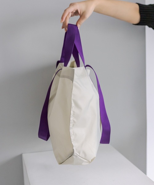 mystic(ミスティック)の「NYLONY コントラストツーハンドルトート S(トートバッグ・レディース・グリーン/パープル/イエロー・ONE SIZE)」の5枚目の写真