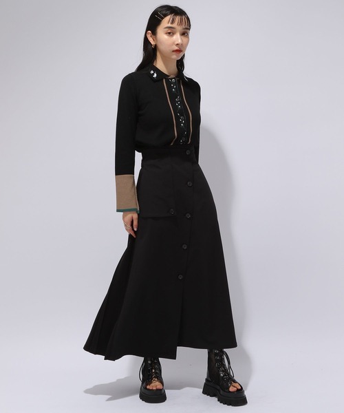 HARE（ハレ）の「COTATTO/トレンチデザインスカート(HARE)（スカート・レディース・ブラック/ベージュ・FREE）」の9枚目の写真