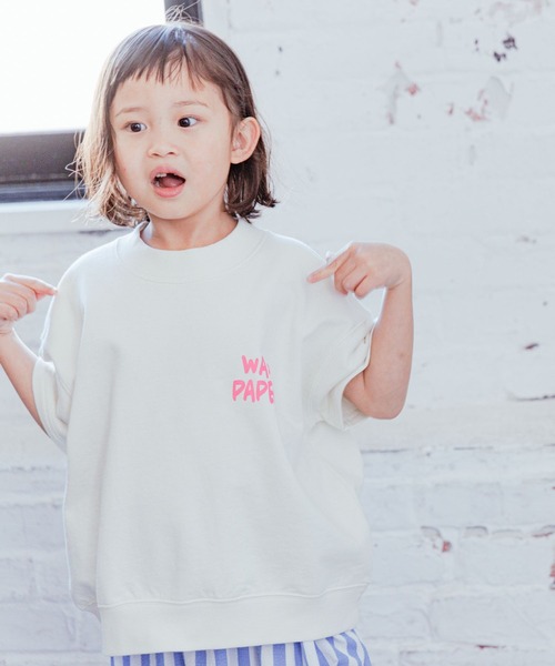 LOWRYS FARM（ローリーズファーム）の「WAX PAPERミニウラケプリントＴシャツ　182805（Tシャツ/カットソー・キッズ・ホワイト/ピンク/グレー/アイボリー・110cm/120cm/130cm/140cm/150cm）」の3枚目の写真