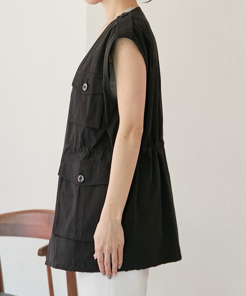 COLLAGE GALLARDAGALANTE（コラージュガリャルダガランテ）の「フィッシャーマンベスト（ベスト・レディース・ホワイト/ブラック・FREE）」の22枚目の写真