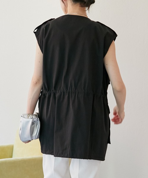 COLLAGE GALLARDAGALANTE（コラージュガリャルダガランテ）の「フィッシャーマンベスト（ベスト・レディース・ホワイト/ブラック・FREE）」の7枚目の写真