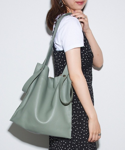 予約商品】トートバッグ（グリーン・カーキ/緑色系・レザー・本革