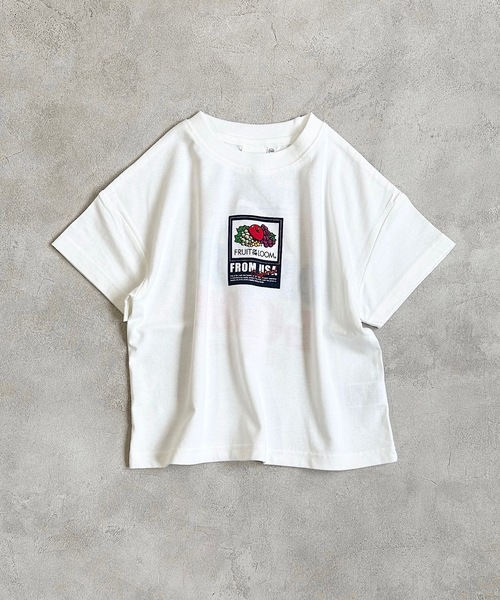 FRUIT OF THE LOOM（フルーツオブザルーム）の「【FRUIT OF THE LOOM】プリントT(80～160cm)（Tシャツ/カットソー・キッズ・チャコール/ピンク/ライトブルー/オフホワイト・80/90/95/100/110/120/130/140/150/160）」の8枚目の写真