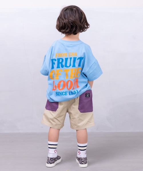 FRUIT OF THE LOOM（フルーツオブザルーム）の「【FRUIT OF THE LOOM】プリントT(80～160cm)（Tシャツ/カットソー・キッズ・チャコール/ピンク/ライトブルー/オフホワイト・80/90/95/100/110/120/130/140/150/160）」の12枚目の写真