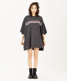 X-girl | STRIPED S/S BIG TEE DRESS(ワンピース)