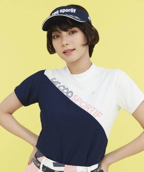 le coq sportif GOLF(ルコックスポルティフゴルフ)の「ロゴサンバイザー(サンバイザー・レディース・ホワイト/ブラック/ネイビー/ピンク・F)」の15枚目の写真