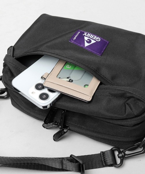 撥水加工 リサイクルポリエステル REPREVE マルチポケット 横型