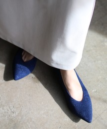 NODOKNITS（ノードニット）の「POINT FLAT METAL NAVY（パンプス）」