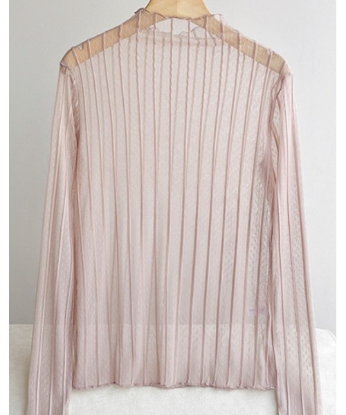 Sakka(サッカ)の「レースハイネックトップス(Tシャツ/カットソー・レディース・ブラック/グリーン/アイボリー/ピンク/ホワイト・FREE)」の5枚目の写真